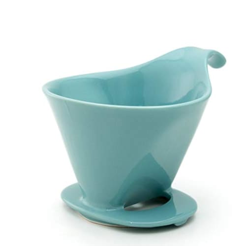Bee House Ceramic Coffee Dripper, Large, Drip Cone Extractor, Blue
