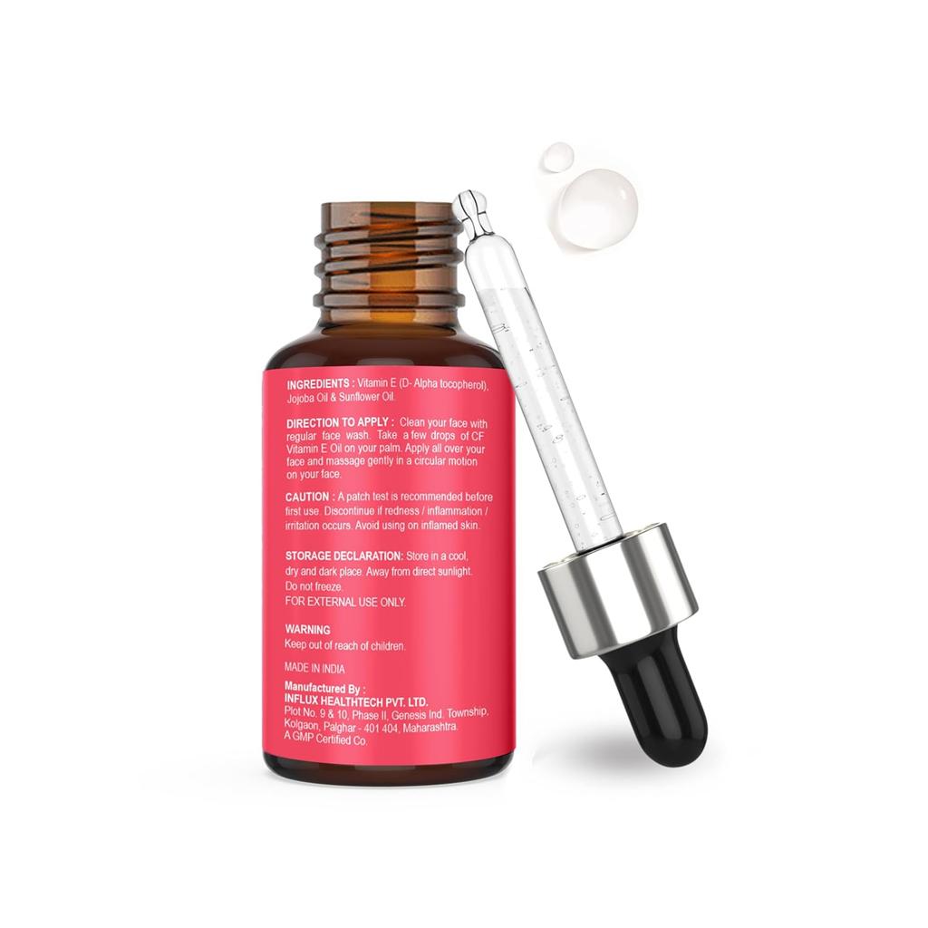 Carbamide Forte Vitamin E Oil For Face And Hair 15000 IU Pharma Grade Tested Purity Daily Skin Hair Care 30 ml