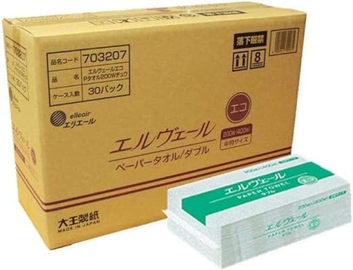 

Ellevere [Case sales] Elvere Paper Towel Eco Double Medium Size 30 Pack (703207 Eco Double Medium Size)