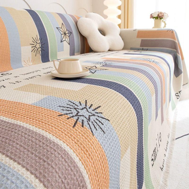 Universal Sofa Towel with Dust-proof Cover One Piece Rental House Sofa Cover Sofa Cushion Non Slip, Suitable for All Seasons
