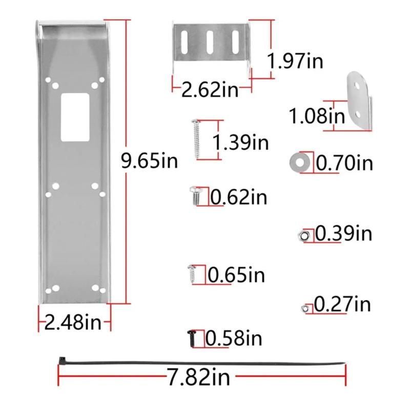 000-10874-001 Transducer Transom Mounting Bracket Compatible for LSS-2 Boats Yacht Marine Fishing Shockproof Accessories