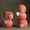 Trendy Pink Peach Necklace: European & American Style, Copper, Fresh & Sweet Design