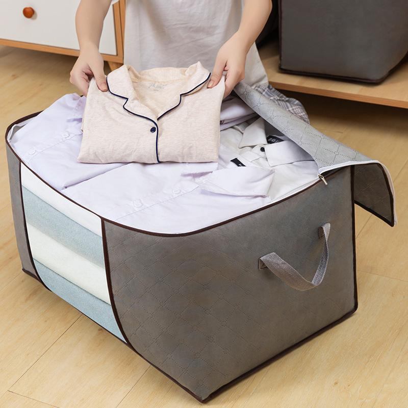 Extra Large Handle Storage Bag Portable Clothing and Quilt Organizing Bag with Window Durable Polyester Material