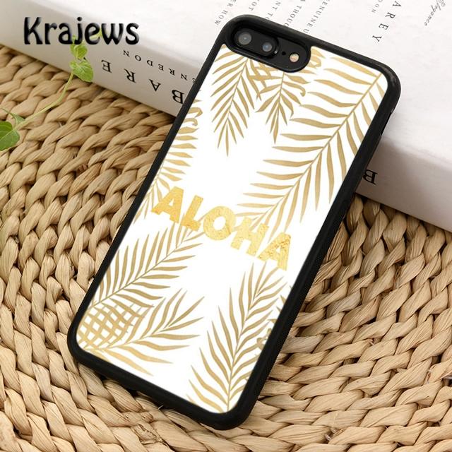 Krajews Aloha Hawaii Hawaiian Beach Palms Phone Case For iPhone 17 Air 16 15 14 plus 11 12 13 pro max coque Fundas