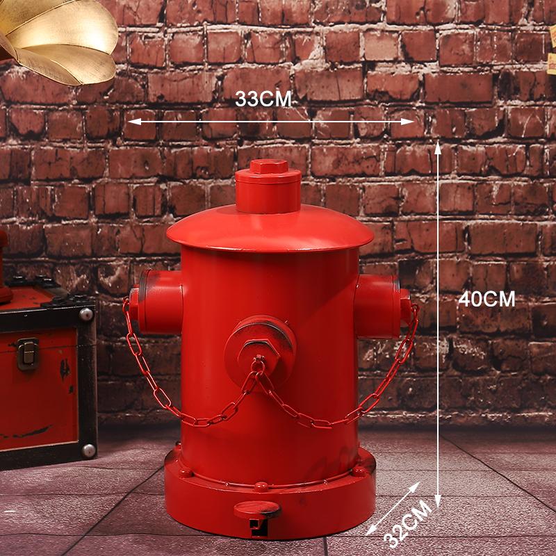 

Industrial Wind Fire Hydrant Trash Pedal Iron Art Decorate American Style Ornament Bar Internet Cafe Restaurant Garden Waste Bin
