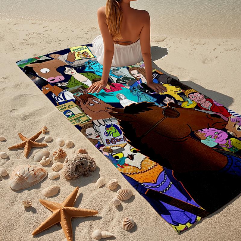 Pink Cat Man Horse Beach Towel, Super Soft Microfiber, Gift for Her/Him, Birthday, for Pool, Beach, Travel, Home Decor Fan gifts