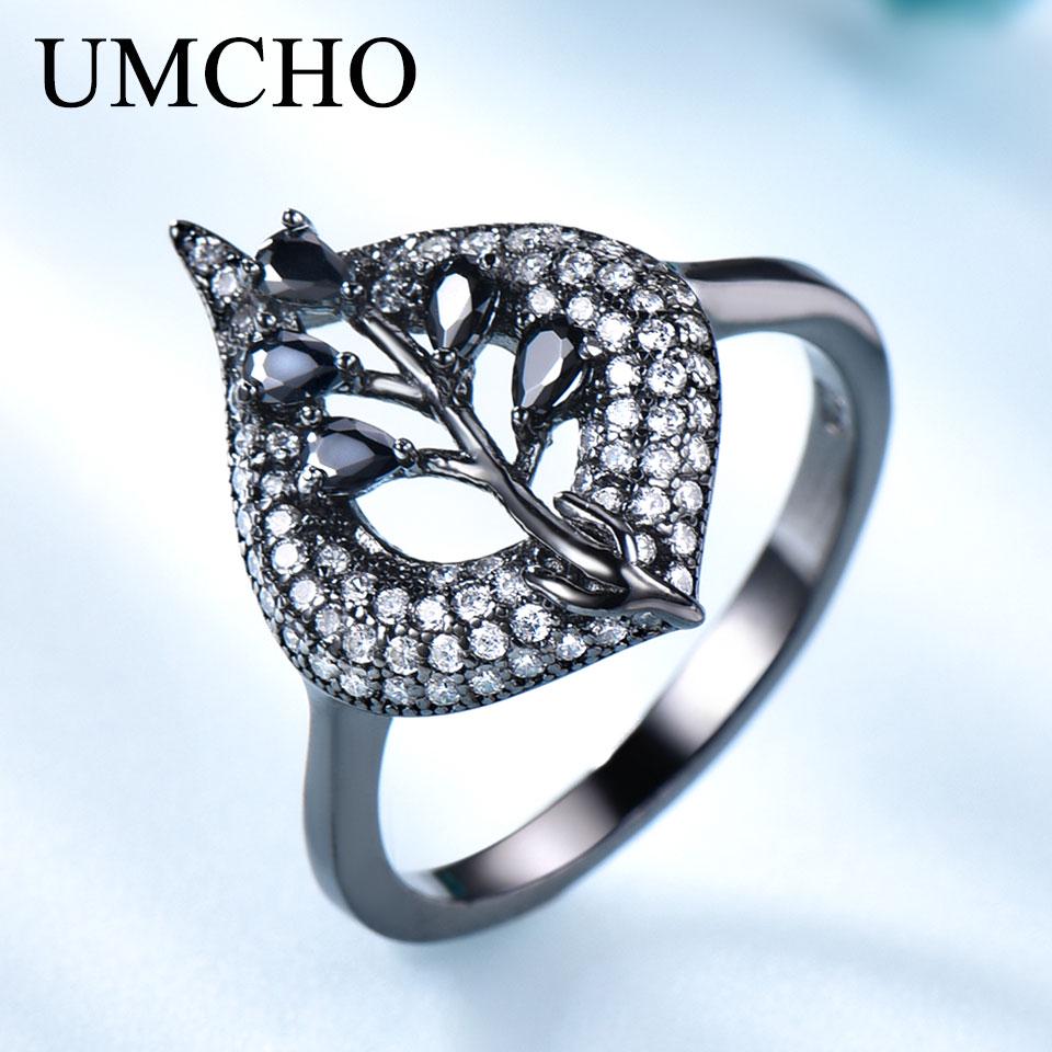 

UMCHO женское кольцо со шпинелью на юбилей, день рождения, День Святого Валентина, ювелирные изделия, подарки для женщин, жены и девочек 9 чёрный