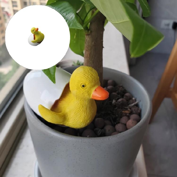 Cartoon Duck Hatching From Eggs Statue Ornament Resin Figurine For Plant Decoration And Room Scene Setting Accessories