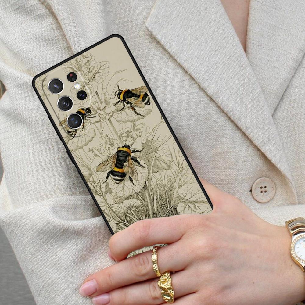 Bee Art Cell Phone Case for Samsung Galaxy S26 Ultra S25 S24 S23 S22 S21 S20 Note10 Cover
