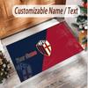 Personalized Crystal Velvet Carpet Bologna FC Pattern Non Slip Floor Rug