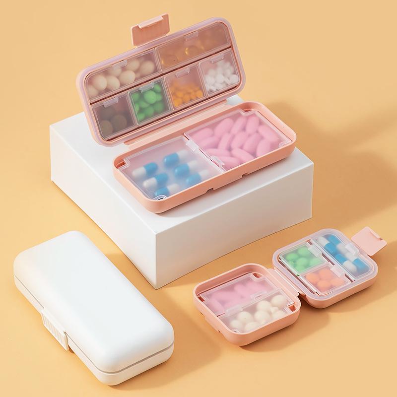 Dual-Layer Dustproof Portable Medicine Box with Double Seal and Compartments