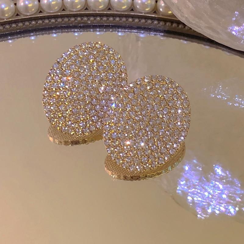 GemChic Women's Earrings Fashion Ear Stud Needle Embed Zircon Imitation Pearl Geometric Earrings Versatile Birthday Christmas Jewelry Gift