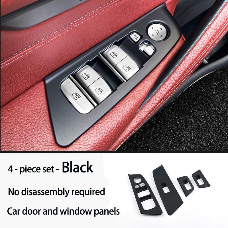 Suitable for BMW 5 Series G30 Door Handle Inner Cover G30 G38 F90 M5 530i M Sport 540i Protective Carbon Fiber Black 2-piece Set