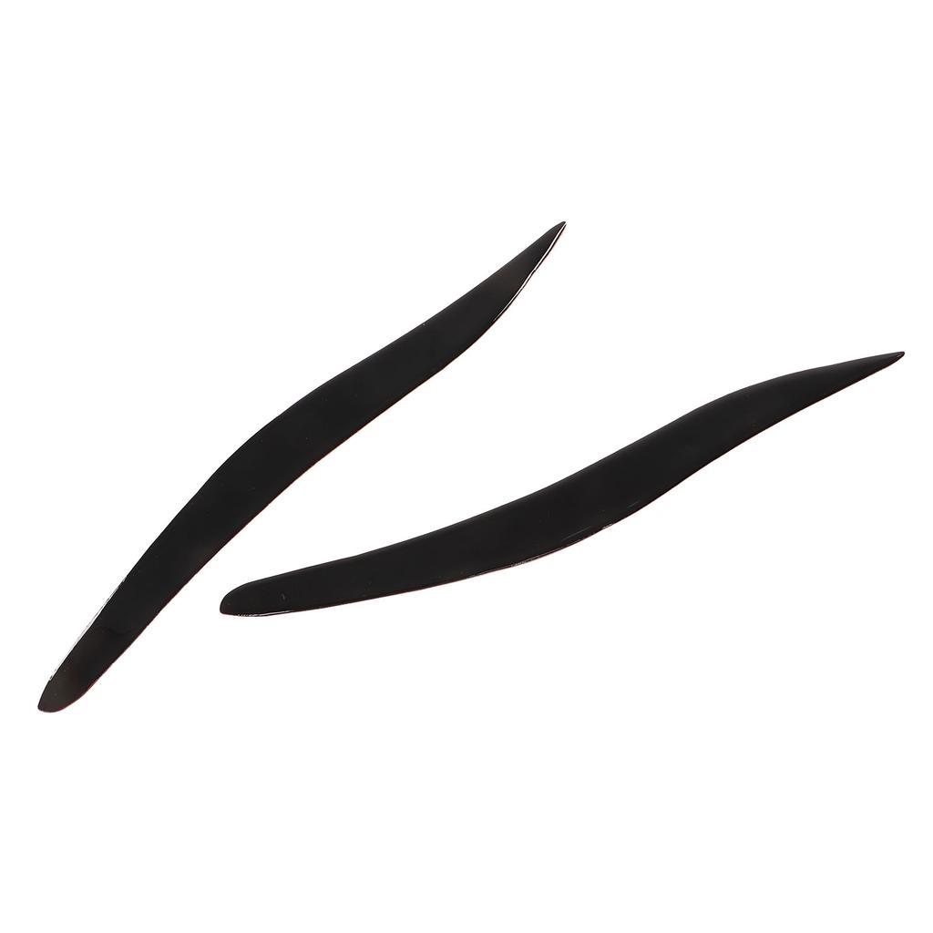 Pair Front Headlight Eyebrow Glossy Black Trim Soft Plastic Decoration Replacement for IS250 IS300 IS350 2006‑2012