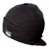 Librass Visor Watch Cap with Knit Cold American Casual Style for Men and Women Brim, Beanie, Weather, (Black)