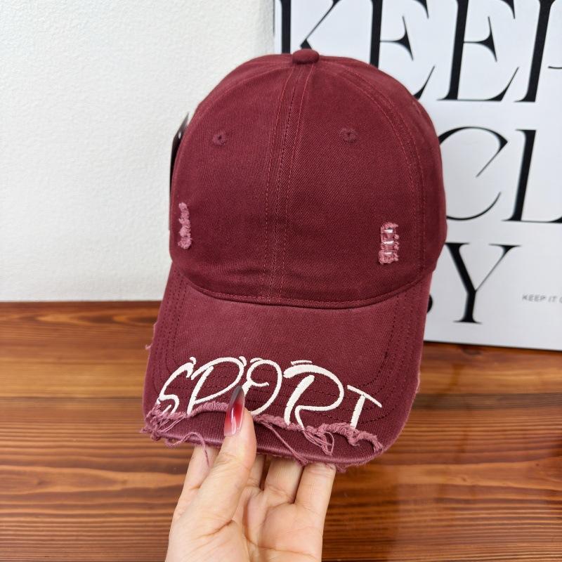 American Retro Washed Broken Spring And Summer Baseball Cap Female Cap Showing Small Face And High Quality