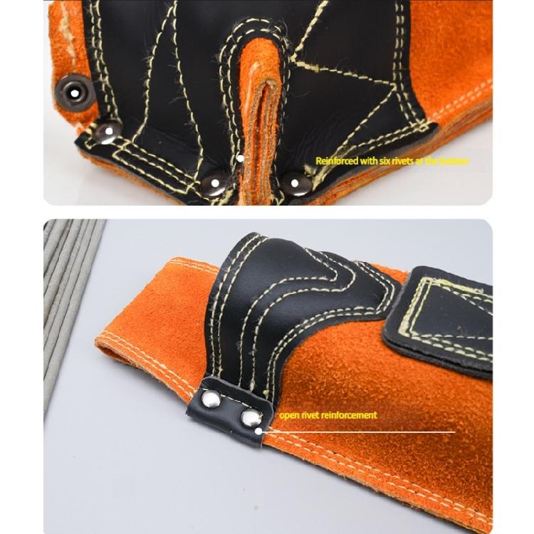 Fireproof Welding Electrode Organizers Bag Thickened Leather Base Waterproof Exterior Ergonomic Carrying Straps For Construction Sites