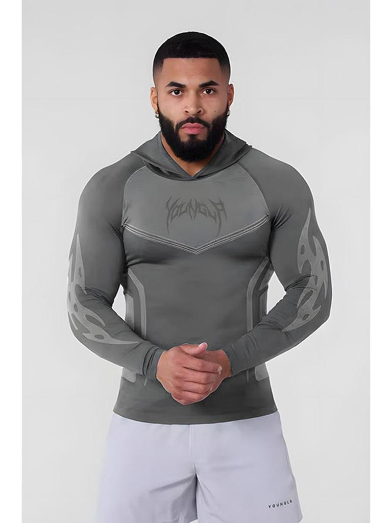 YoungLA Warrior Dehnbarer Fitness-Kapuzenpullover Jogginghose