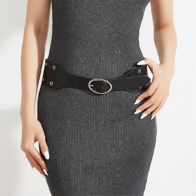 Bold Studded Punk Rock Belt 120cm PU Leather Adjustable Strap 3.8cm Width For Men Women Fashion