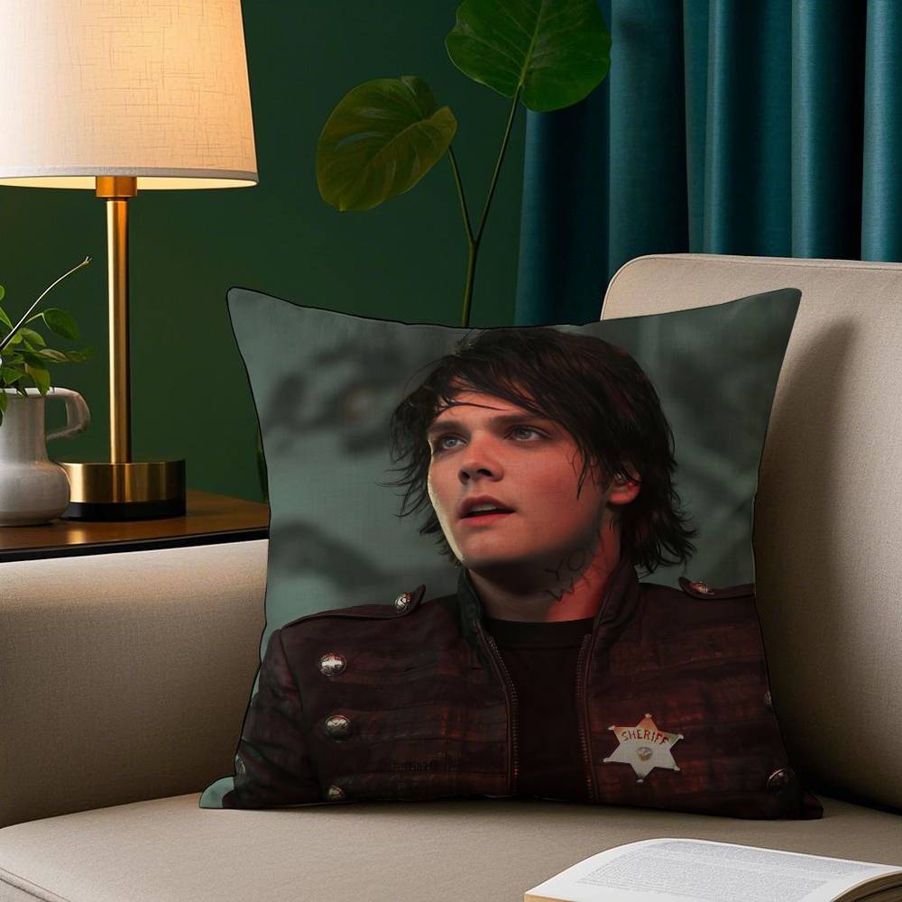 

Певец G-Джерард Уэй Наволочка Короткий Плюш Принт Наволочка Квадратные Наволочки для Дивана Домашний Декор 12x12Inch