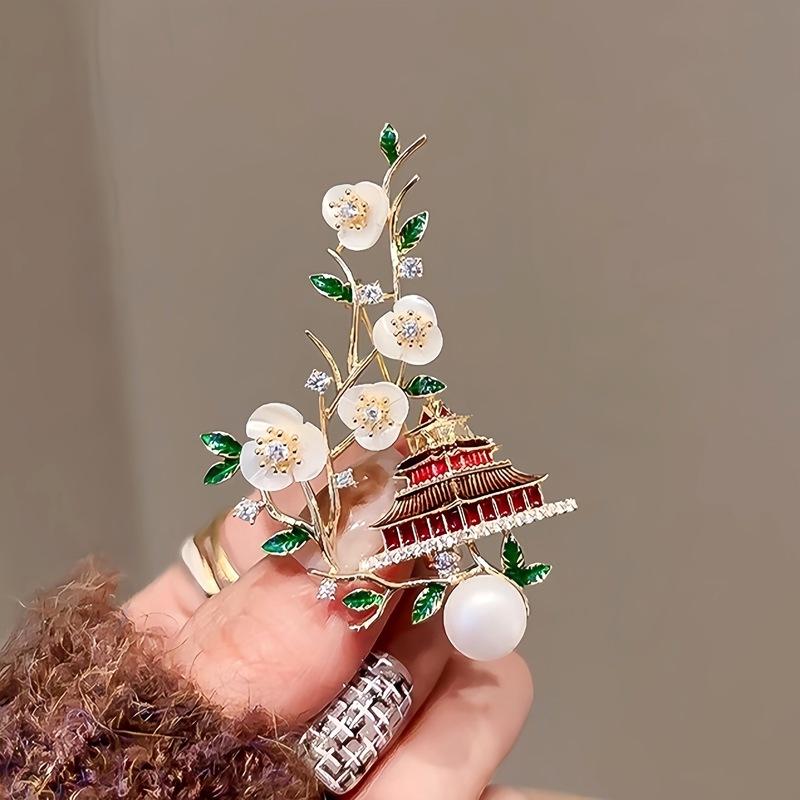 

Брошь Plum Blossom Loft Forbidden City Design Sense Antique Elegant Atmosphere Брошь Pin Cheongsam Hanfu Accessories