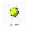 Tennis Basketball Bear Crack 3D Car Stickers Waterproof Decals Truck SUV Bumper Window Decor Cover Scratches Auto Accessories