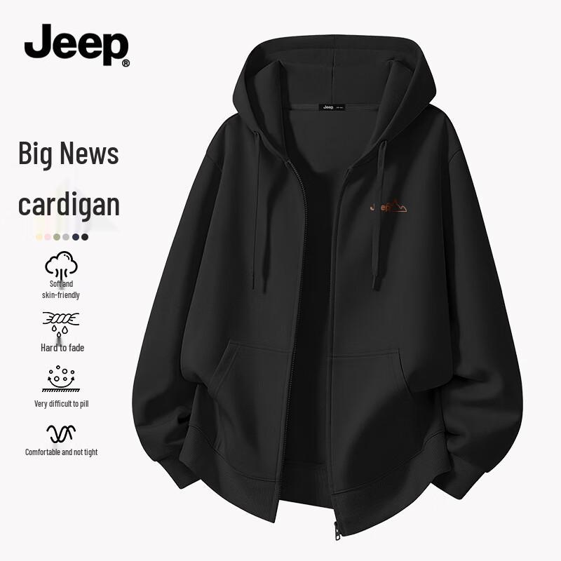 Jeep Men s Casual Hooded Zip-Up Sweatshirt M