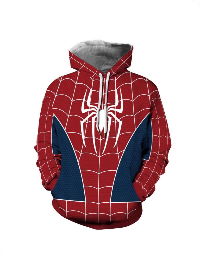 Digitaldruck Hoodie im Spider-Man Stil