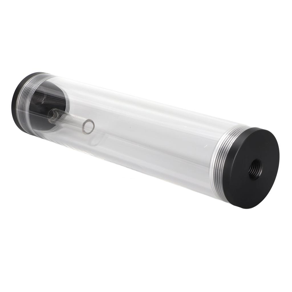 Water Cooling Reservoir 210mm 8.3in Length Acrylic Plastic Material 3 Holes G1 4in Thread Low Noise PC Cooling Tank