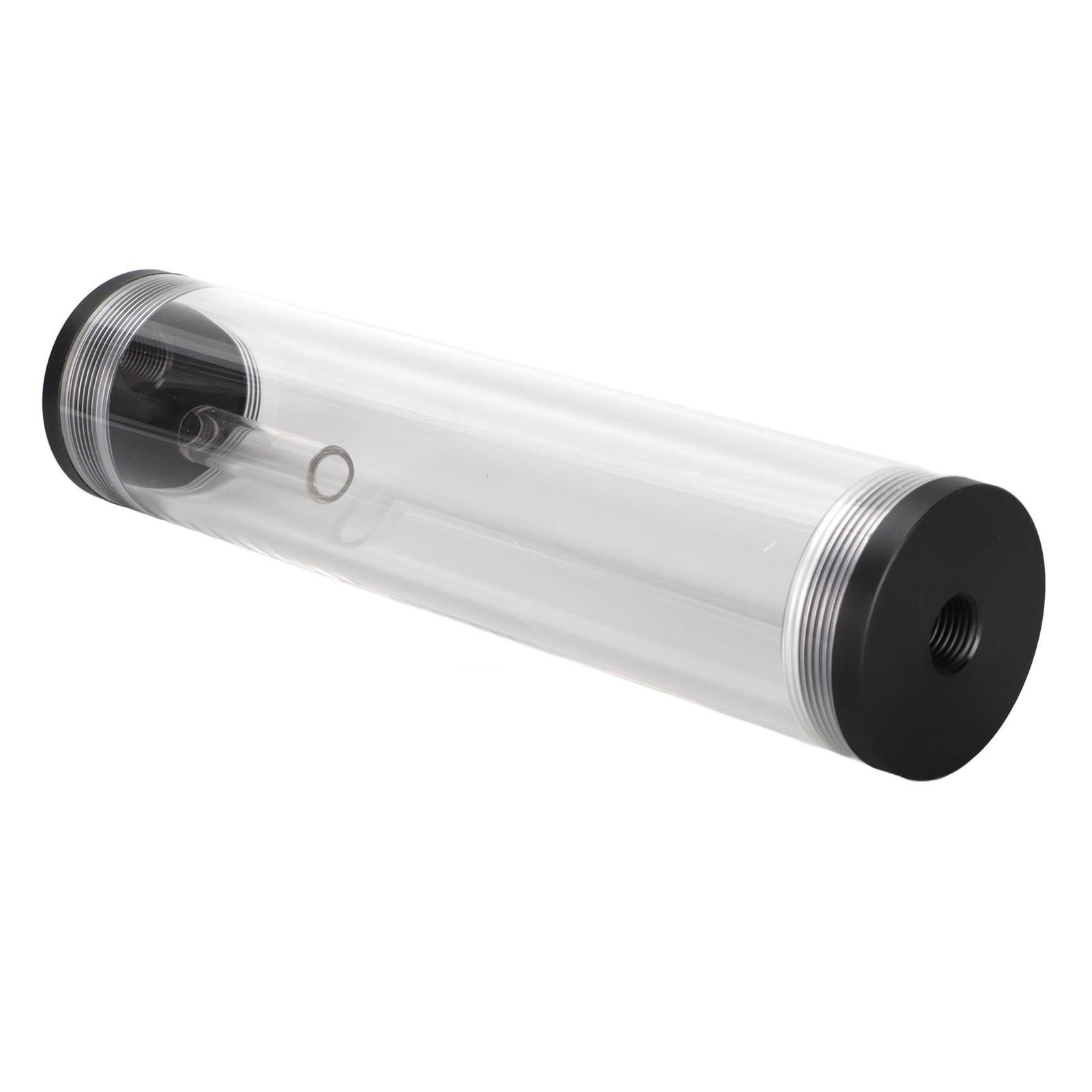 

Water Cooling Reservoir 210mm 8.3in Length Acrylic Plastic Material 3 Holes G1 4in Thread Low Noise PC Cooling Tank