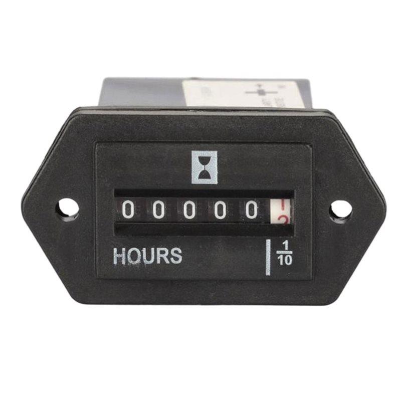 AT19-SYS-1 DC 10V-80V Hour Meter Rectangle Sealed For Engineering Vehicle Generator Meter