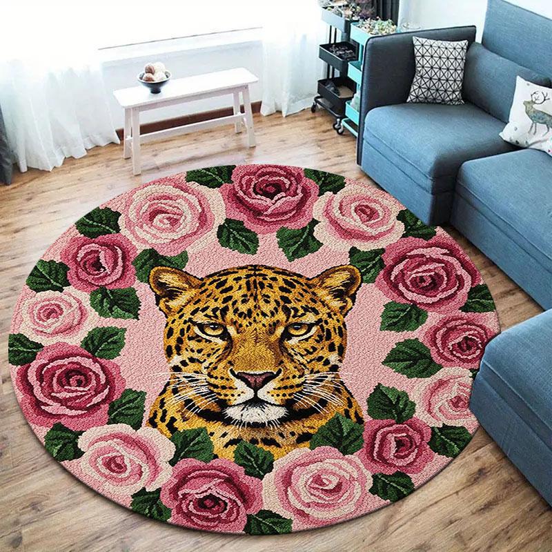 Feltanimals Round Area Rug,Carpet Rug for Living Room Bedroom Sofa Playroom Decor,Non-slip Floor Mat
