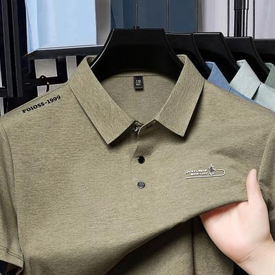 Leichte Luxusqualität Sommer Herren Kurzarm T-Shirt Herren Halbarm Atmungsaktives Halbarm Poloshirt Herren Top