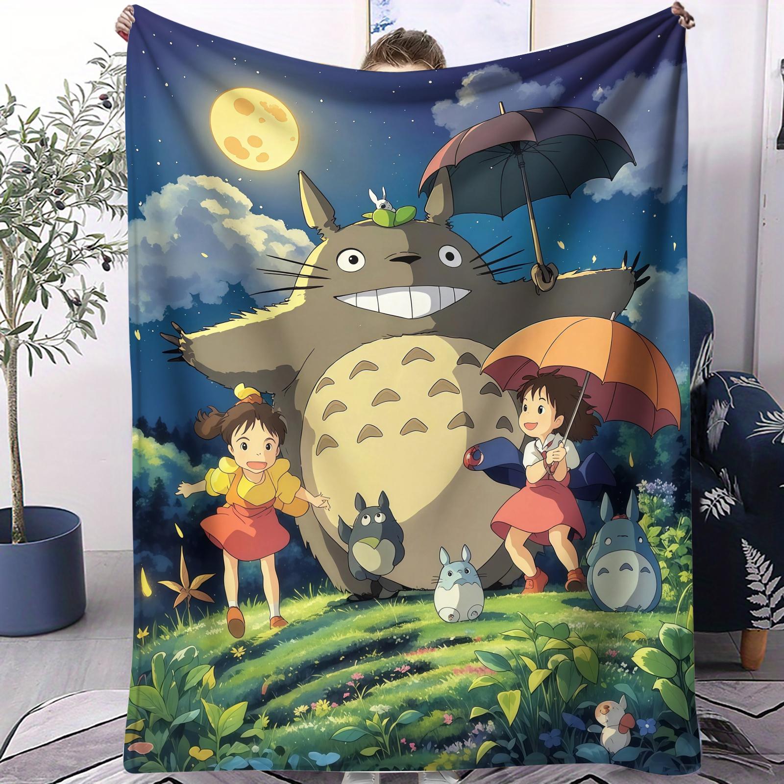

Classic Cartoon Anime TTotoros Blanket For Office Travel Comfort Leisure Camp Travel Multifunctional Universal Blanket Fan Gift 70x100cm