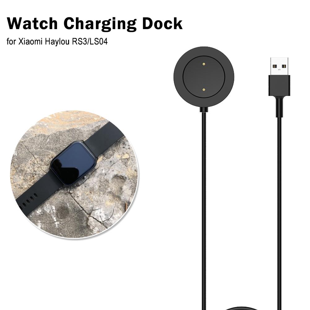 USB Smartwatch Charging Cable For Xiaomi Haylou RS3/LS04 Sport Smartwatch Magnetic Charger Fast Charging Dock Power Adapter