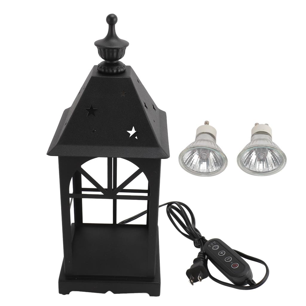 Kerzenwärmer Lampe Metall Eisen Vintage Aromatherapie Wachsschmelzlampe Elektrischer Kerzenwärmer mit 2 Glühbirnen Elektrischer Kerzenschmelzer