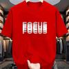 Men's Summer Cotton Fashionable Casual Loose Focus Letter Pattern Printed Sports Round Neck Short Sleeve T-shirt