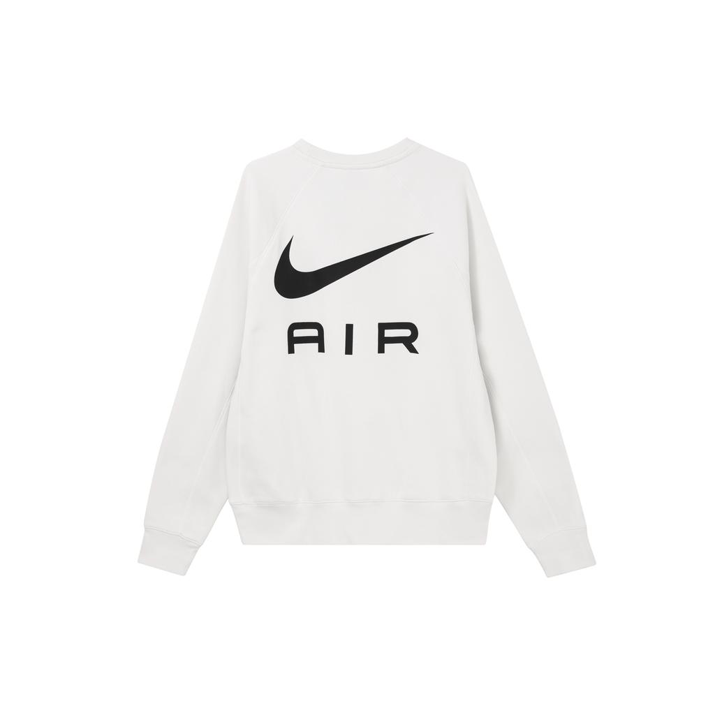 Nike Air Solid Color Crew Neck Fleece Lined Long Sleeved Casual Sweatshirt Men's Mountain Peak White FB7204-121