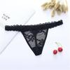 Women's Lace Mesh Sheer Hollow Out Thong Panties Underwear Elastic Waistband Breathable Fabric Comfortable Fit