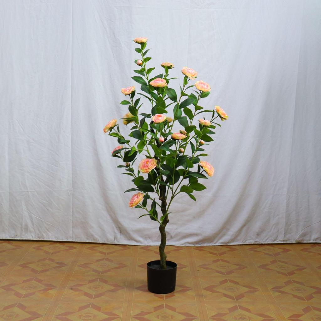 Artificial Camellia Rose Tree for Home Decoration