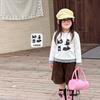 Girls Knit Cardigan Fall Casual Sweater Coat A Baby Clothes Solid Color Long Sleeve