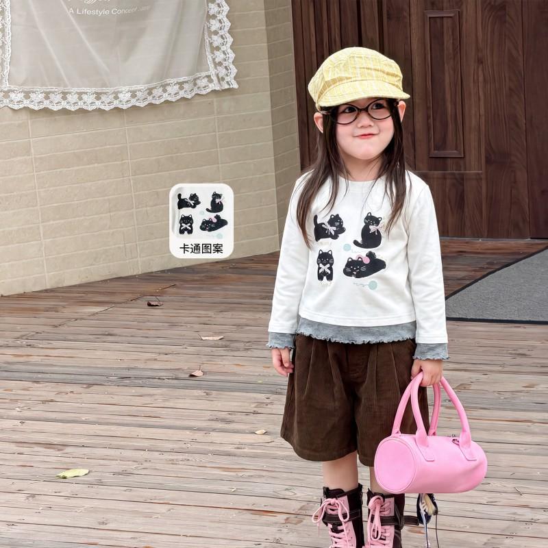 Girls Knit Cardigan Fall Casual Sweater Coat A Baby Clothes Solid Color Long Sleeve
