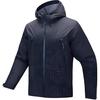 Outdoor Series Sports Casual Simple Solid Color Hooded Zipper Waterproof Windproof Jacket Men Jackets Deep-Night-Blue 952516601-5