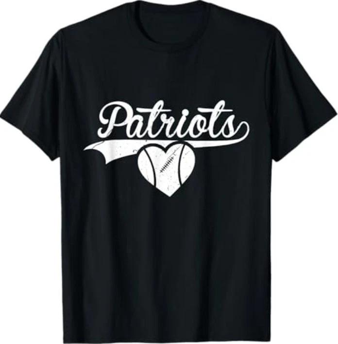 Спортивная команда Patriots Школьная мужская женская футболка S