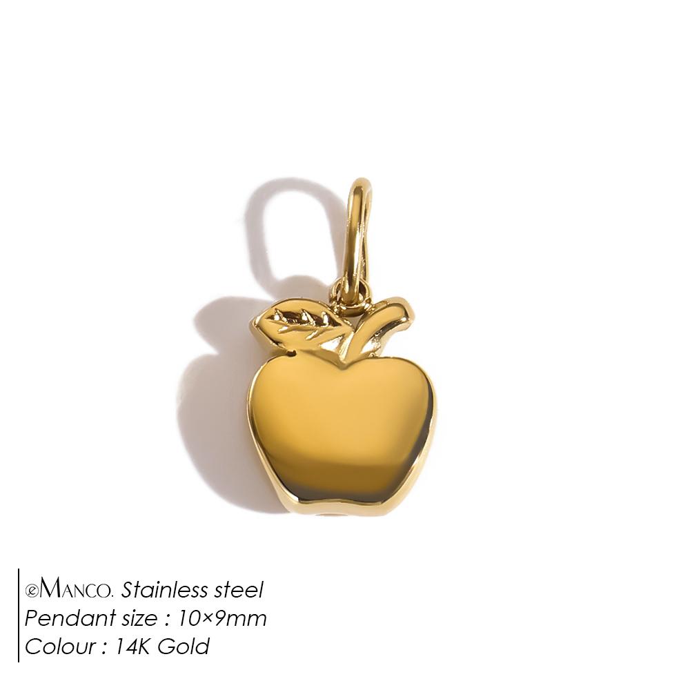 eManco Stainless Steel Charms Bohemian Style Fruit Elements Strawberry, Pineapple, Cherry Summer Trendy Jewelry Pendant
