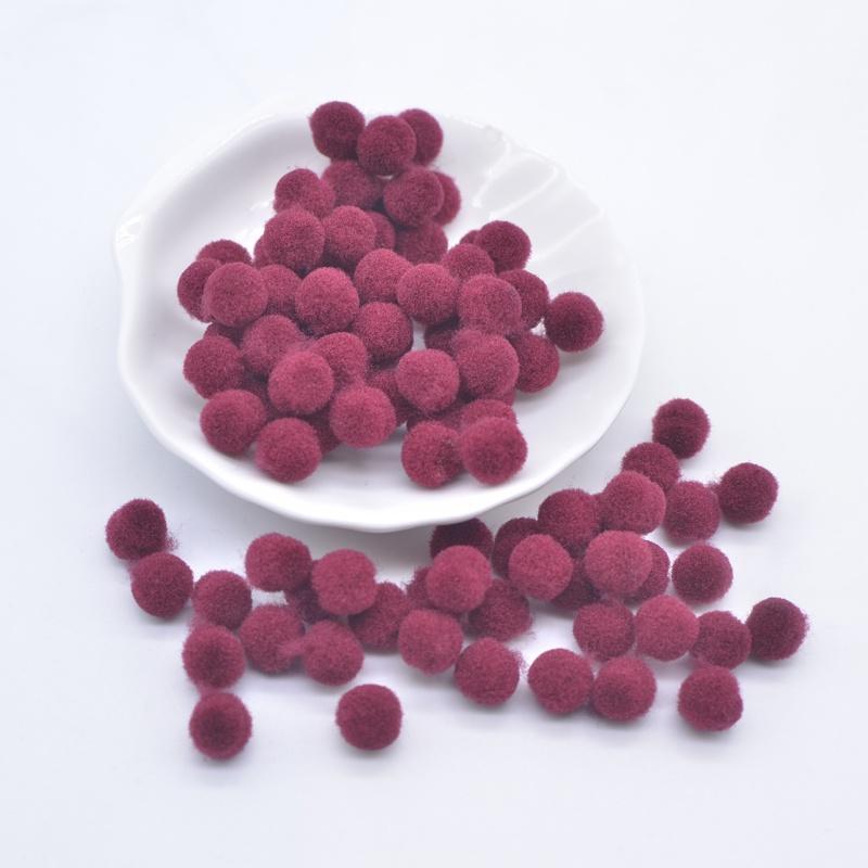 200Pcs 8mm Colorful Elastic Ball DIY Sewing On Patches Home Decoration Appliques Crafts Accessories