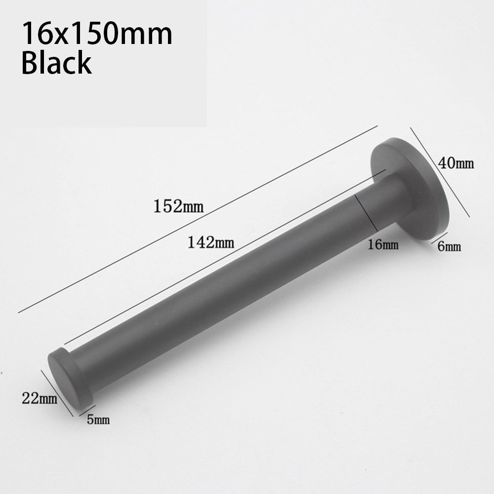 1Pcs with Screws Single Clothes Hook Cylindrical Bathroom Hardware Accessories Hat Towel Rack Stainless Steel Silver Black