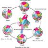 Tropical Birds Honeycomb Parrot Paper 3D Cutouts Hanging Ornaments Hawaiian Themed Luau Party Hanging Decorations for Rainforest Jungle Theme