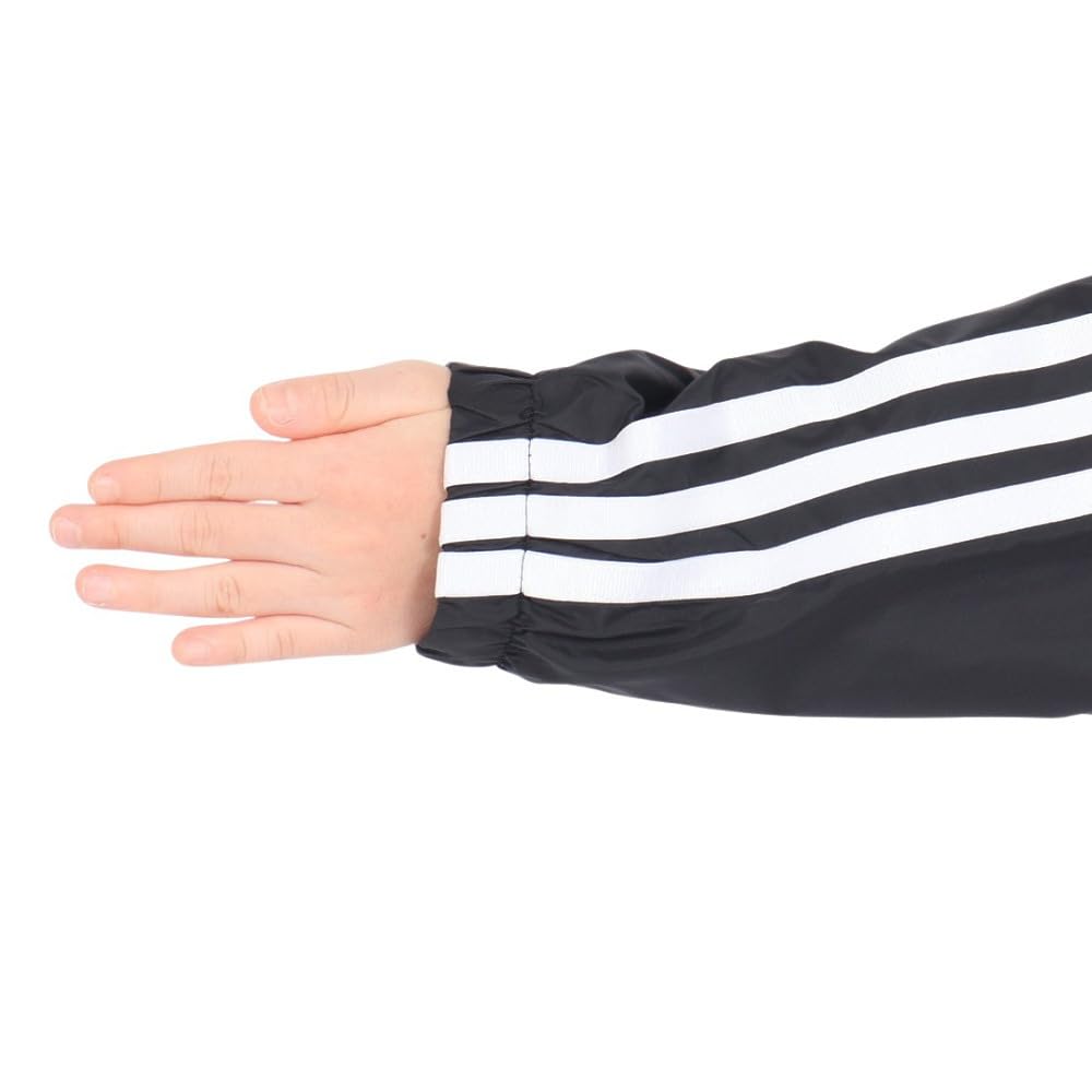 Adidas KPX97 RDY Brushed Tricot Woven Tracksuit Black J150 Kids' Must-Have Loose-Fit WIND. Color-Block Set, (JP4926)
