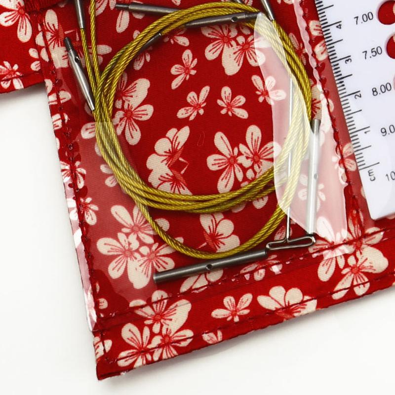 Cotton and Linen Woven Bag Knitting Needles Tool Crochet Hooks Storage Empty Bag Travel Portable Dustproof Organizer